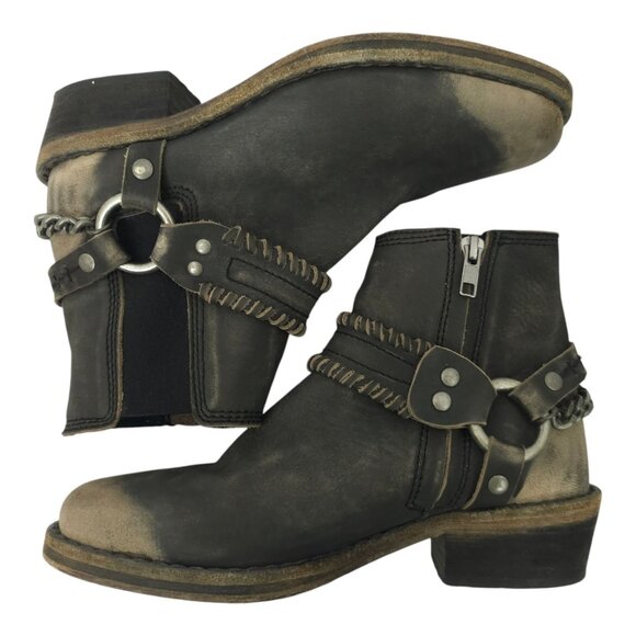 Free People Stony Desert Ankle Boot Womens 6.5 Harness Leather Western Booties - Picture 6 of 16